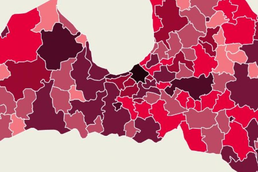 VS.lv: Kā izskatās Covid-19 Latvijas novadu karte jaunās nedēļas sākumā ...