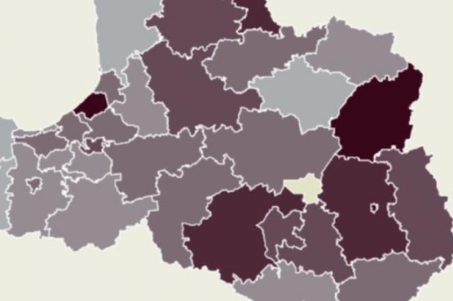 Kā nedēļas sākumā izskatās Covid-19 saslimšanas novadu karte (+INFOGRAFIKA)