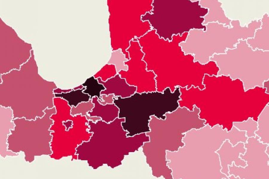 Covid-19 novadu karte: Mārupē saslimstība 2x augstāka par vidējo (+INFOGRAFIKA)