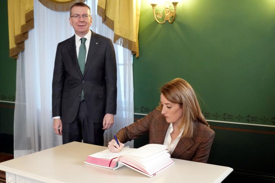 Rinkēvičs un Metsola gribētu aktivizēt iedzīvotājus dalībai EP vēlēšanās