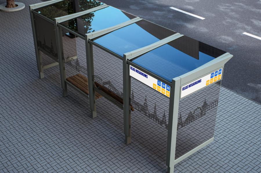 Rīgā sāks uzstādīt jaunas sabiedriskā transporta pieturvietu nojumes (FOTO)