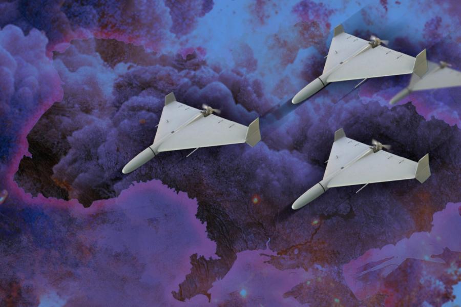 Krievija naktī pret Ukrainu raidījusi 74 trieciendronus