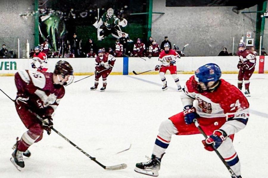 Latvijas U-18 hokeja izlase pēdējā pārbaudes spēlē zaudē čehiem